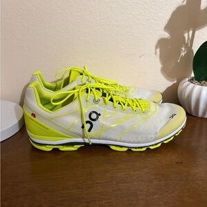 On Running Yellow Athletic Shoes